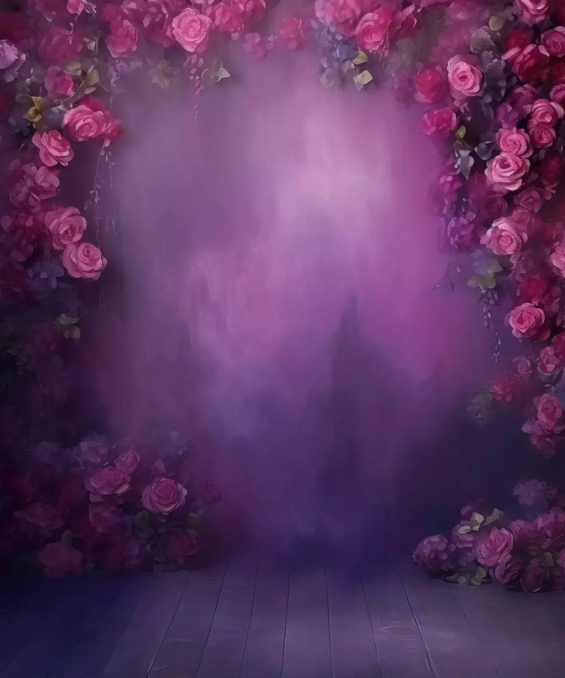 Purple Floral Backdrop for Photography