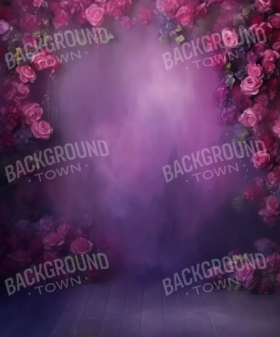 Purple Floral Backdrop for Photography