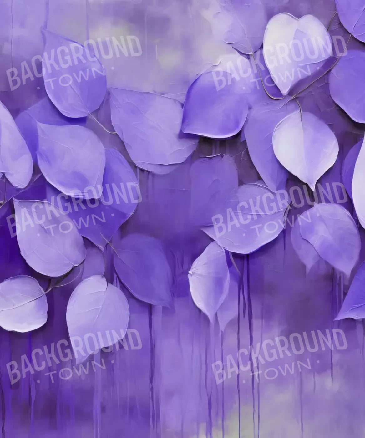 Purple Leaves 10’X12’ Ultracloth (120 X 144 Inch) Backdrop