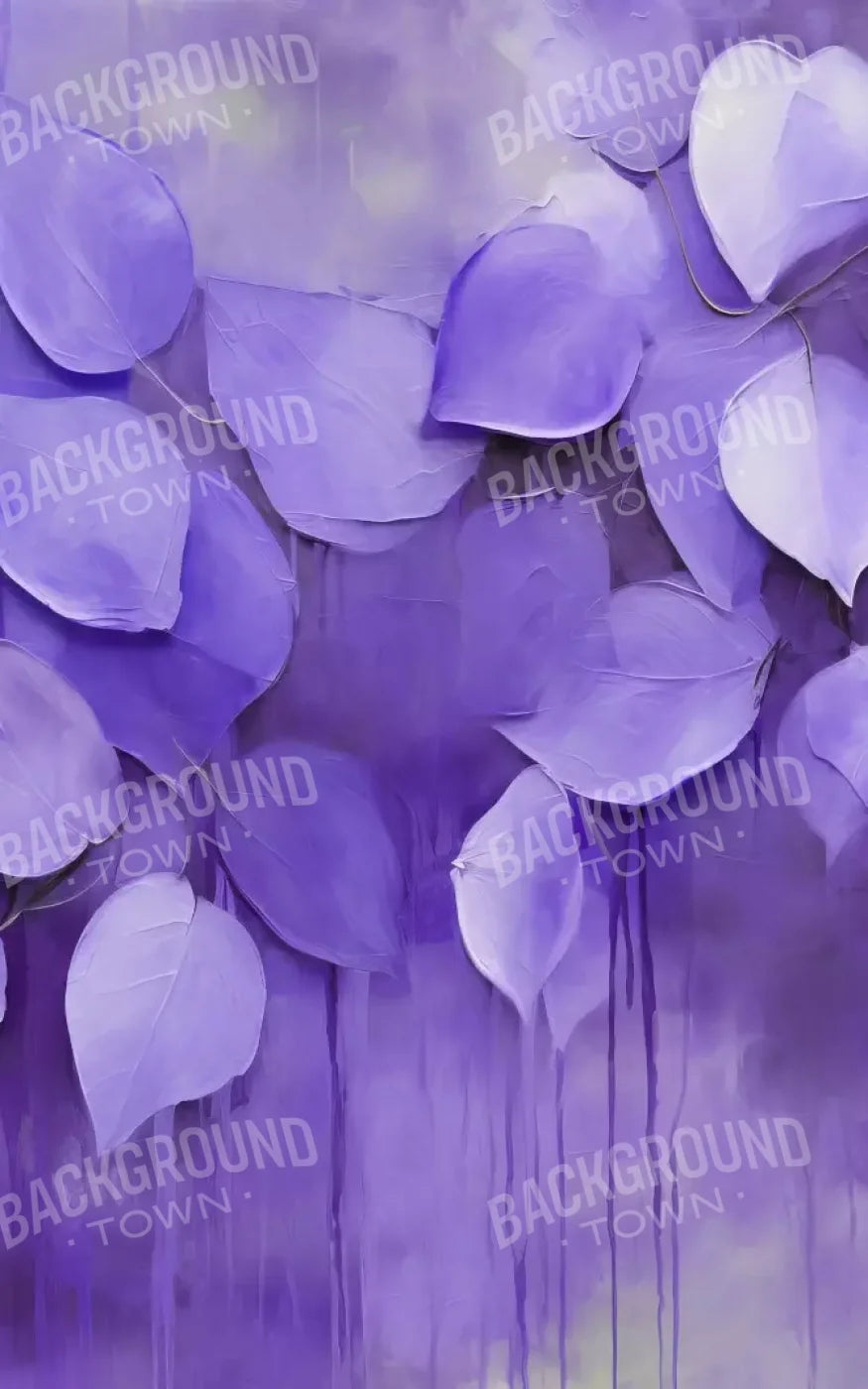Purple Leaves 10’X16’ Ultracloth (120 X 192 Inch) Backdrop