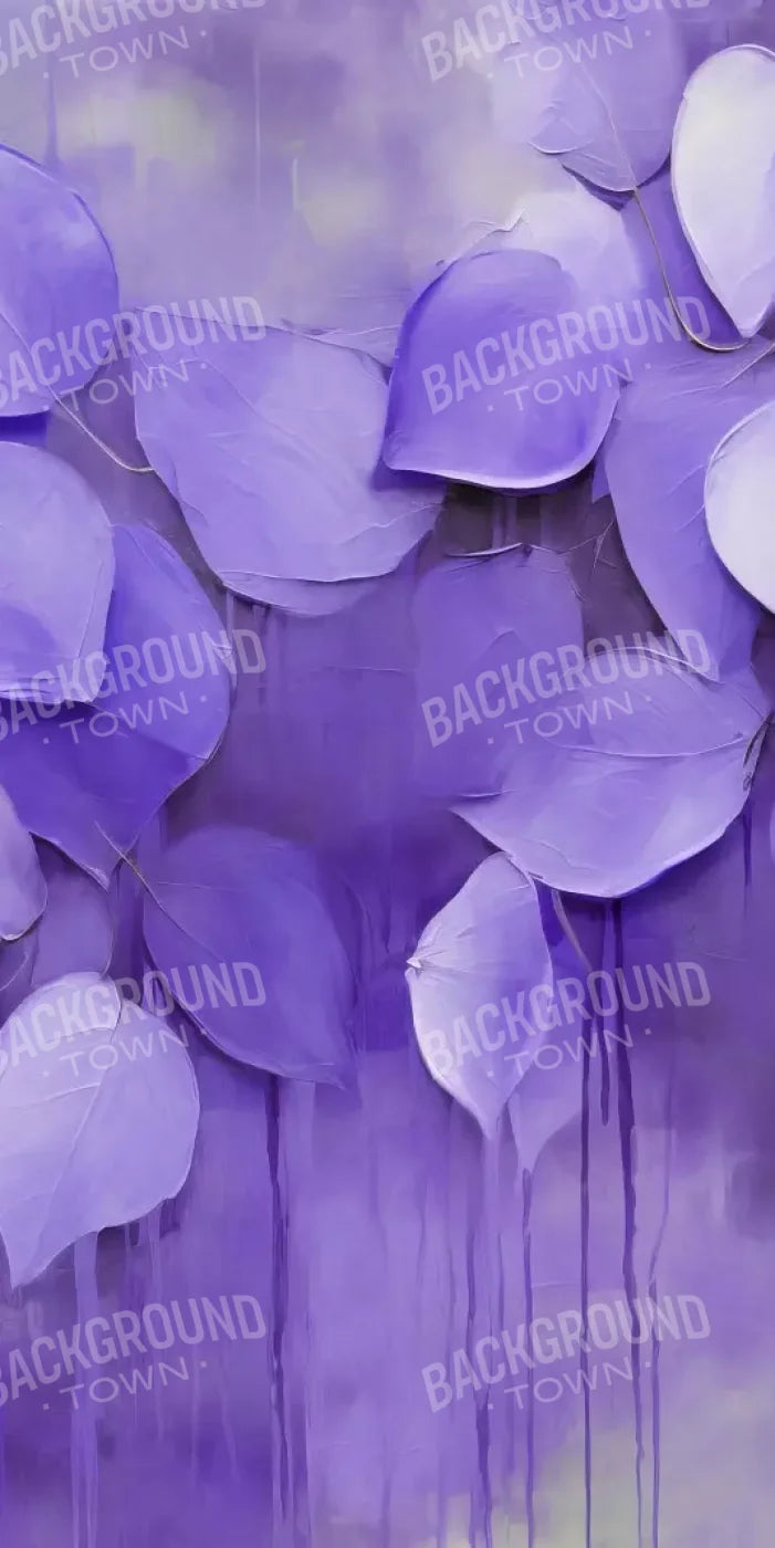 Purple Leaves 10’X20’ Ultracloth (120 X 240 Inch) Backdrop