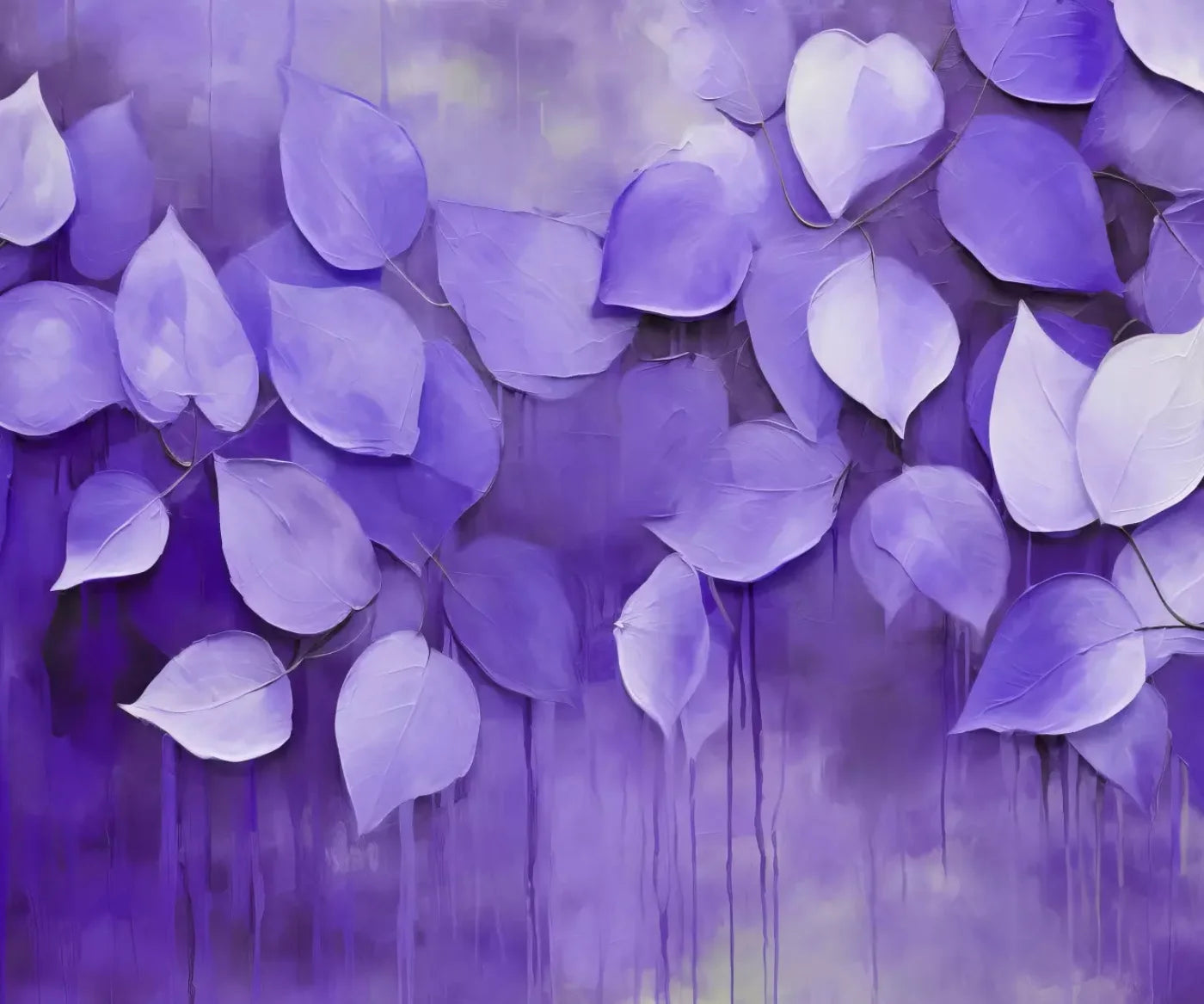 Purple Leaves 12’X10’ Ultracloth (144 X 120 Inch) Backdrop