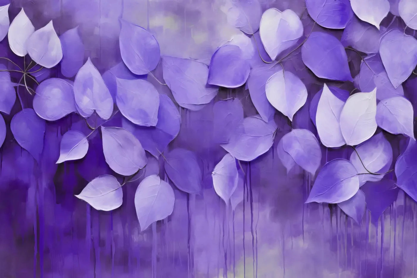 Purple Leaves 12’X8’ Ultracloth (144 X 96 Inch) Backdrop