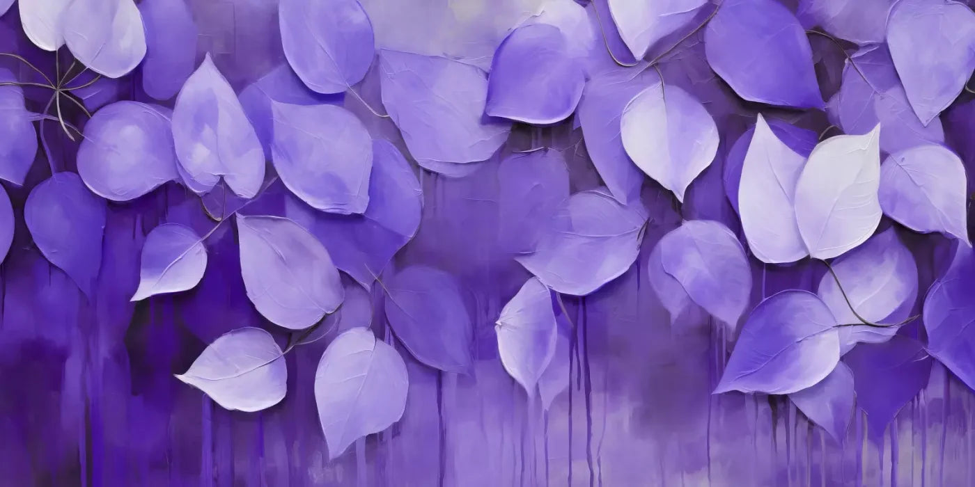 Purple Leaves 16’X8’ Ultracloth (192 X 96 Inch) Backdrop
