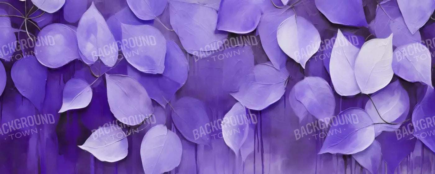 Purple Leaves 20’X8’ Ultracloth (240 X 96 Inch) Backdrop