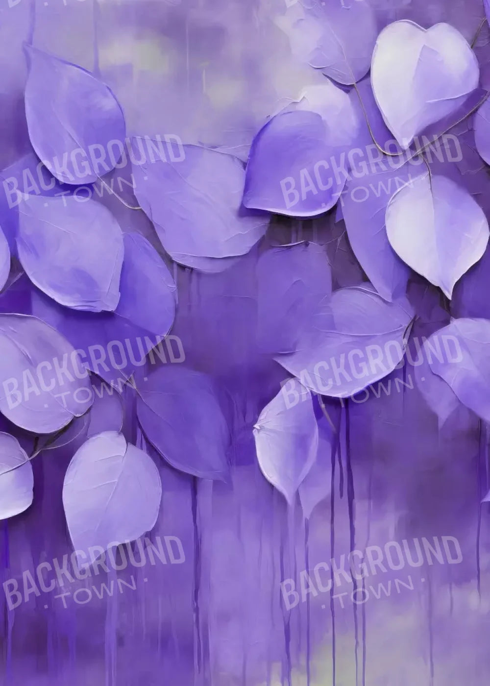 Purple Leaves 5’X7’ Ultracloth (60 X 84 Inch) Backdrop
