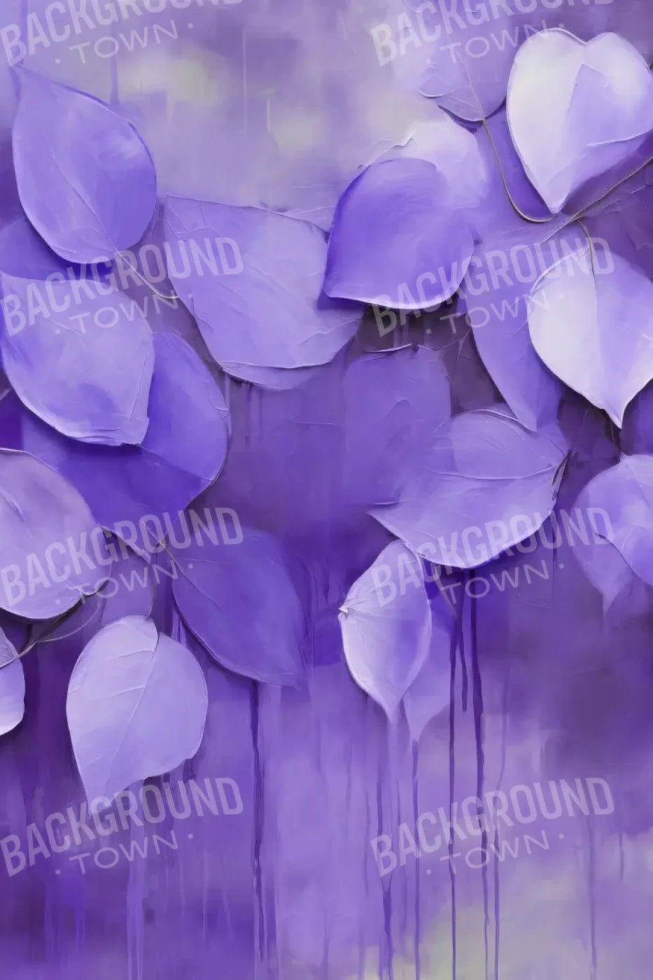 Purple Leaves 8’X12’ Ultracloth (96 X 144 Inch) Backdrop