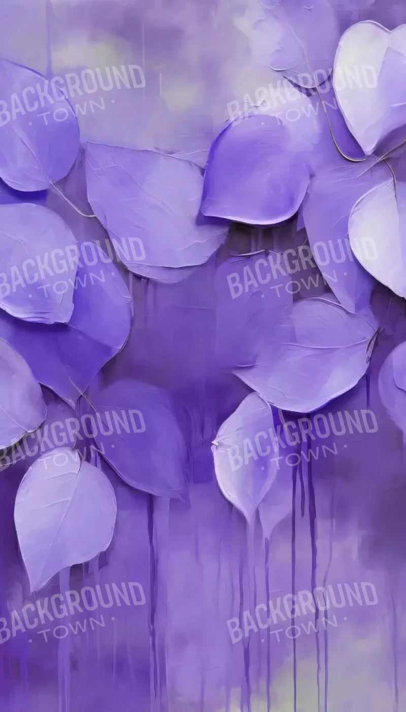 Purple Leaves 8’X14’ Ultracloth (96 X 168 Inch) Backdrop