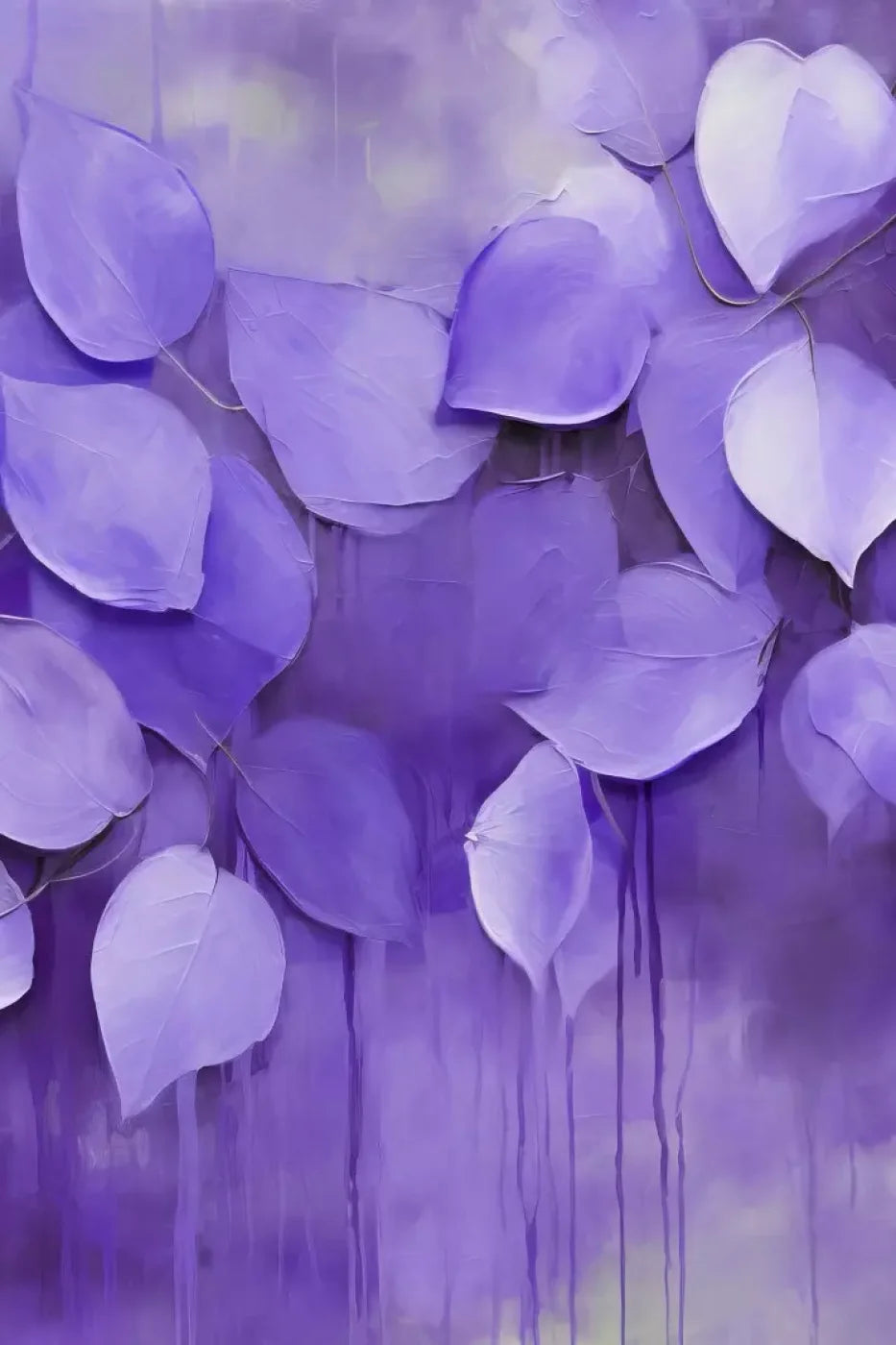 Purple Leaves 8’X12’ Ultracloth (96 X 144 Inch) Backdrop