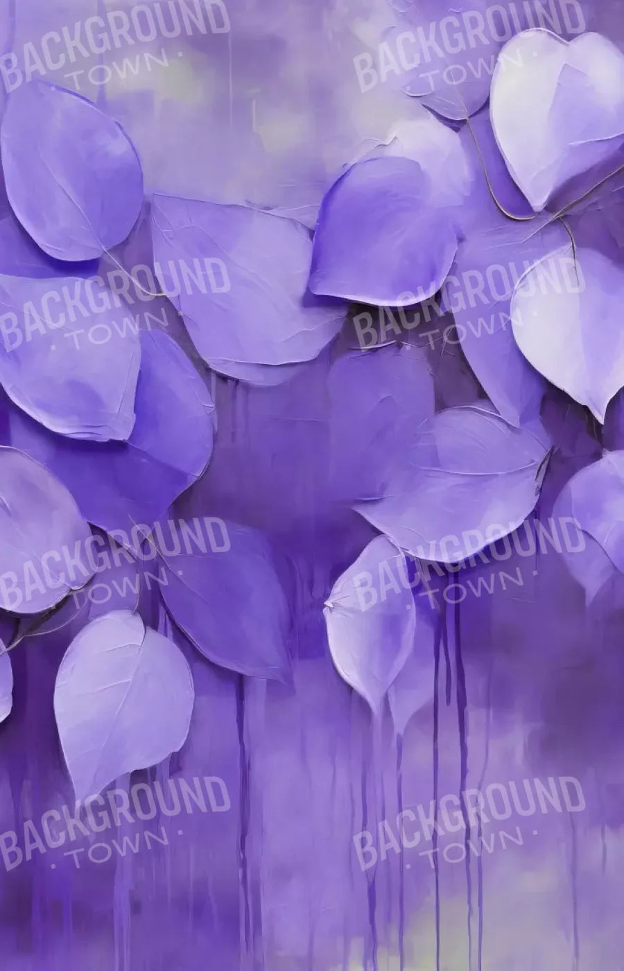 Purple Leaves 9’X14’ Ultracloth (108 X 168 Inch) Backdrop