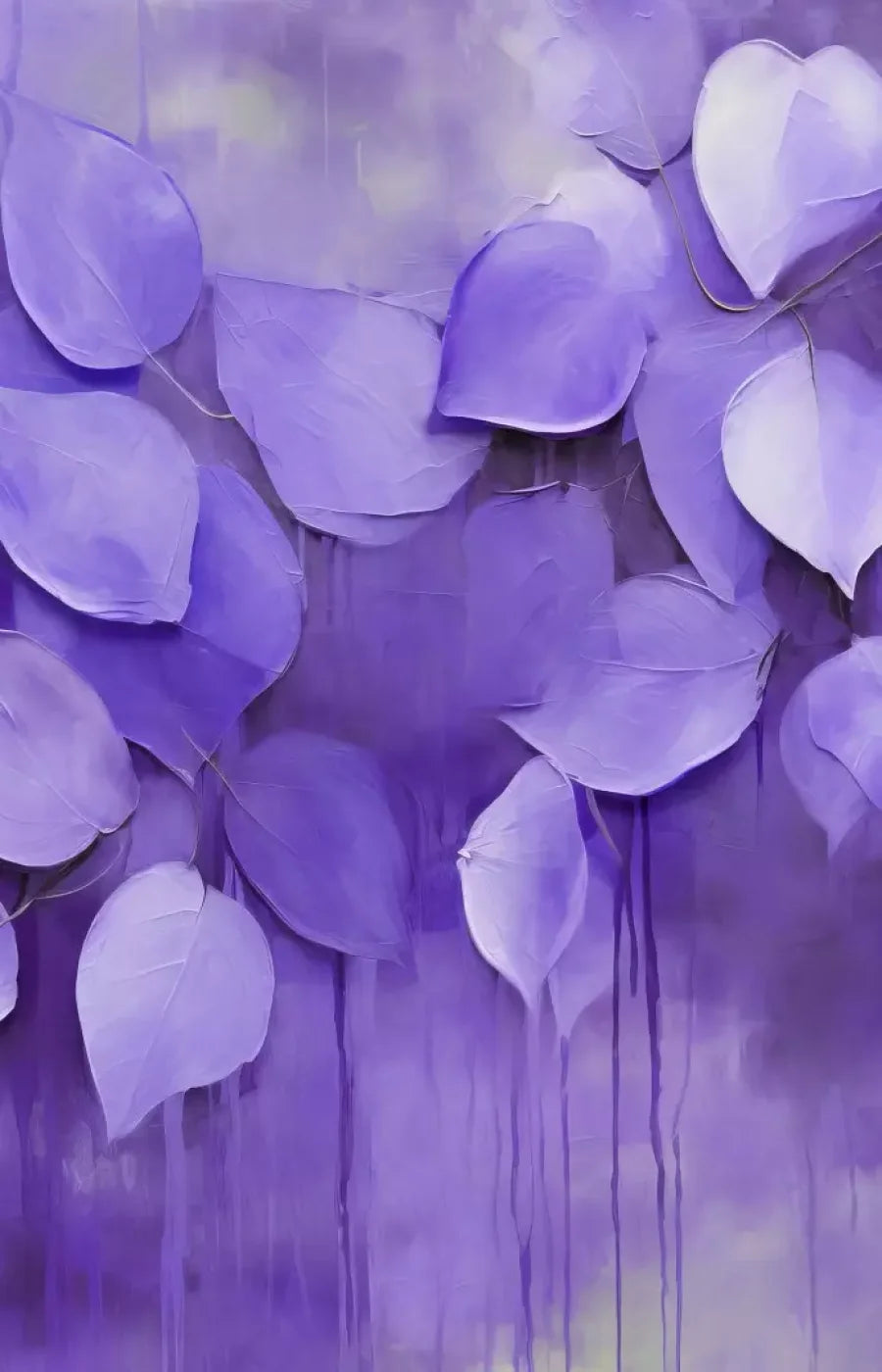 Purple Leaves 9’X14’ Ultracloth (108 X 168 Inch) Backdrop