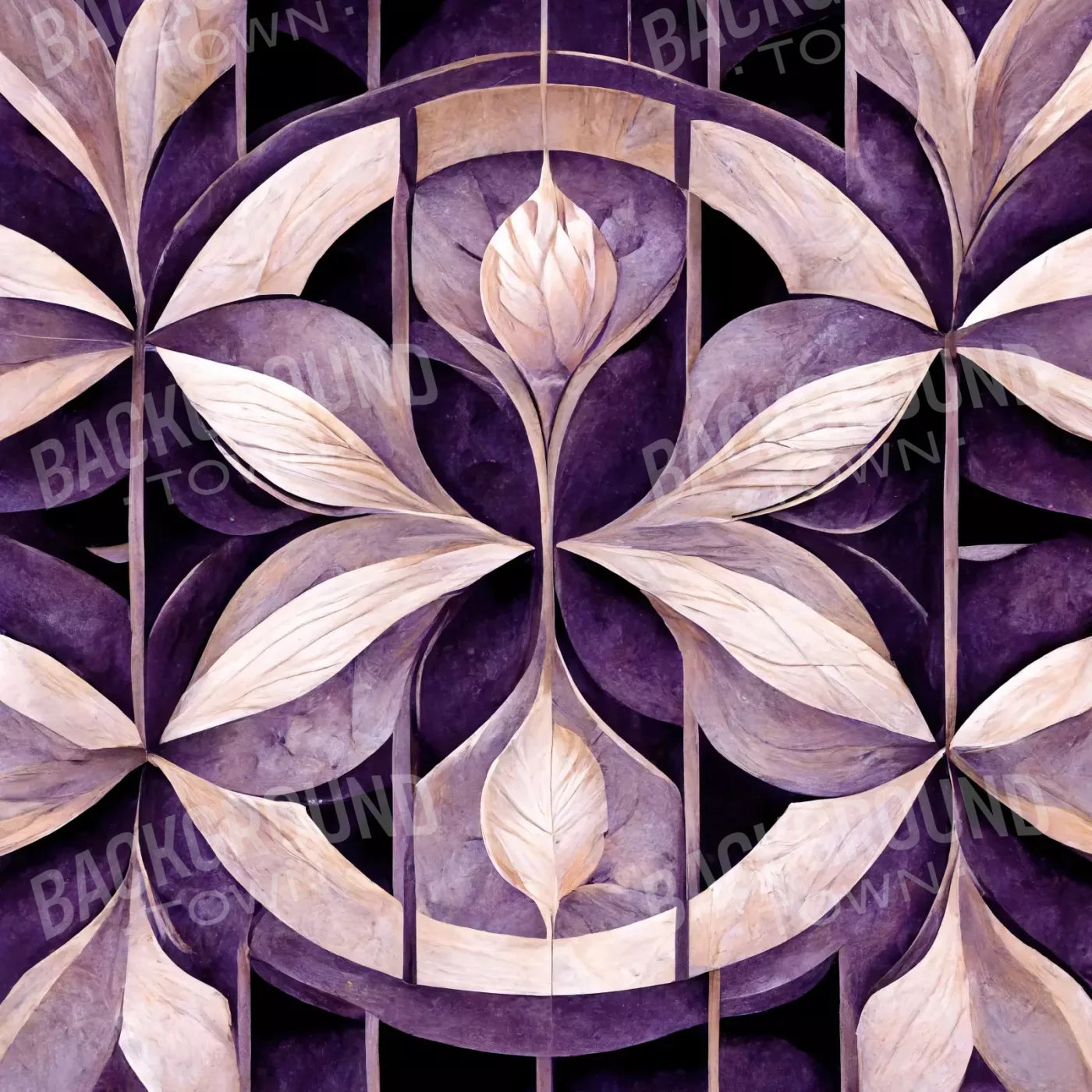 Purple Mediterranean Pattern 10’X10’ Ultracloth (120 X Inch) Backdrop