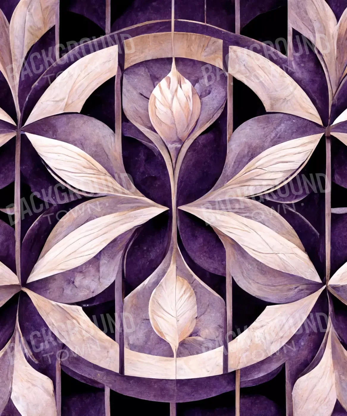 Purple Mediterranean Pattern 10’X12’ Ultracloth (120 X 144 Inch) Backdrop