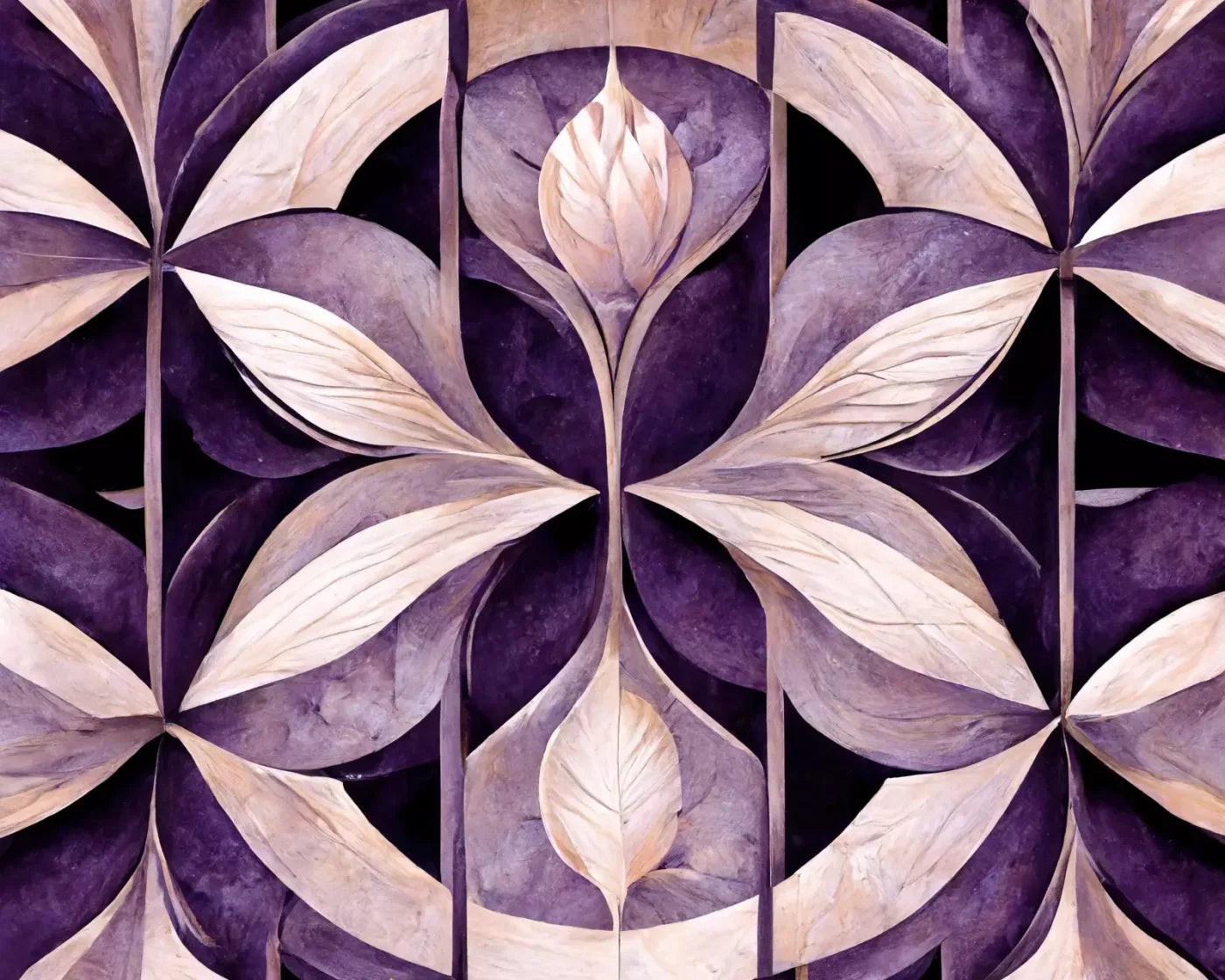 Purple Mediterranean Pattern 10’X8’ Fleece (120 X 96 Inch) Backdrop
