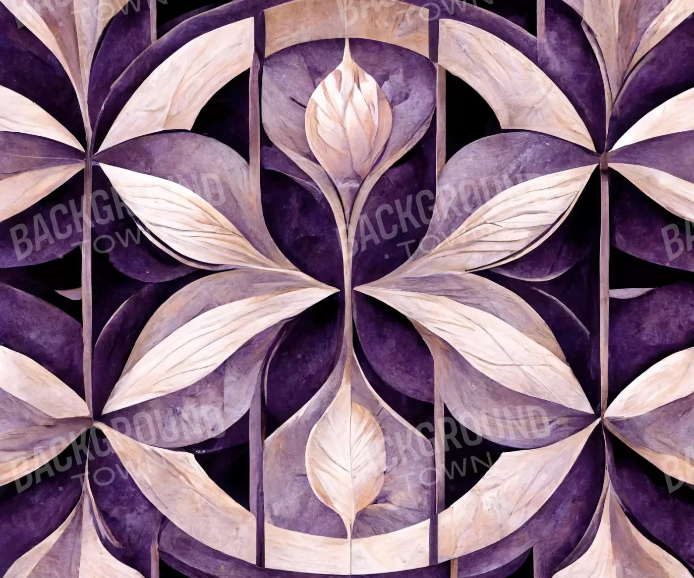 Purple Mediterranean Pattern 12’X10’ Ultracloth (144 X 120 Inch) Backdrop