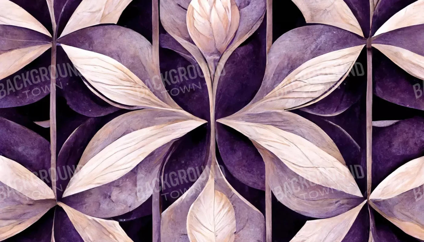 Purple Mediterranean Pattern 14’X8’ Ultracloth (168 X 96 Inch) Backdrop