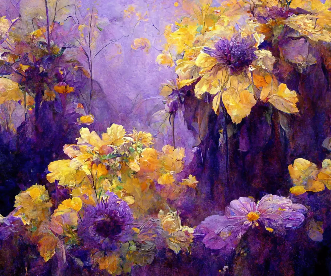 Purple Posy 5’X4’2 Fleece (60 X 50 Inch) Backdrop