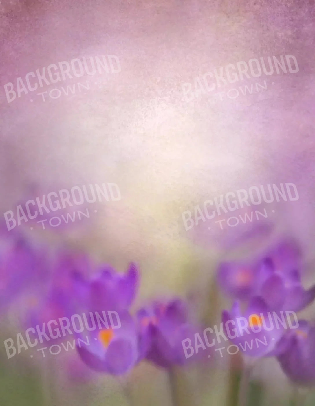 Purple Spring 6X8 Fleece ( 72 X 96 Inch ) Backdrop