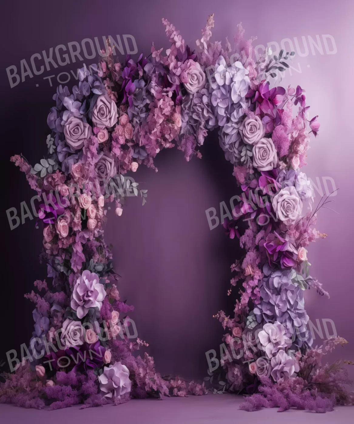 Purple Studio Floral Arch 10’X12’ Ultracloth (120 X 144 Inch) Backdrop