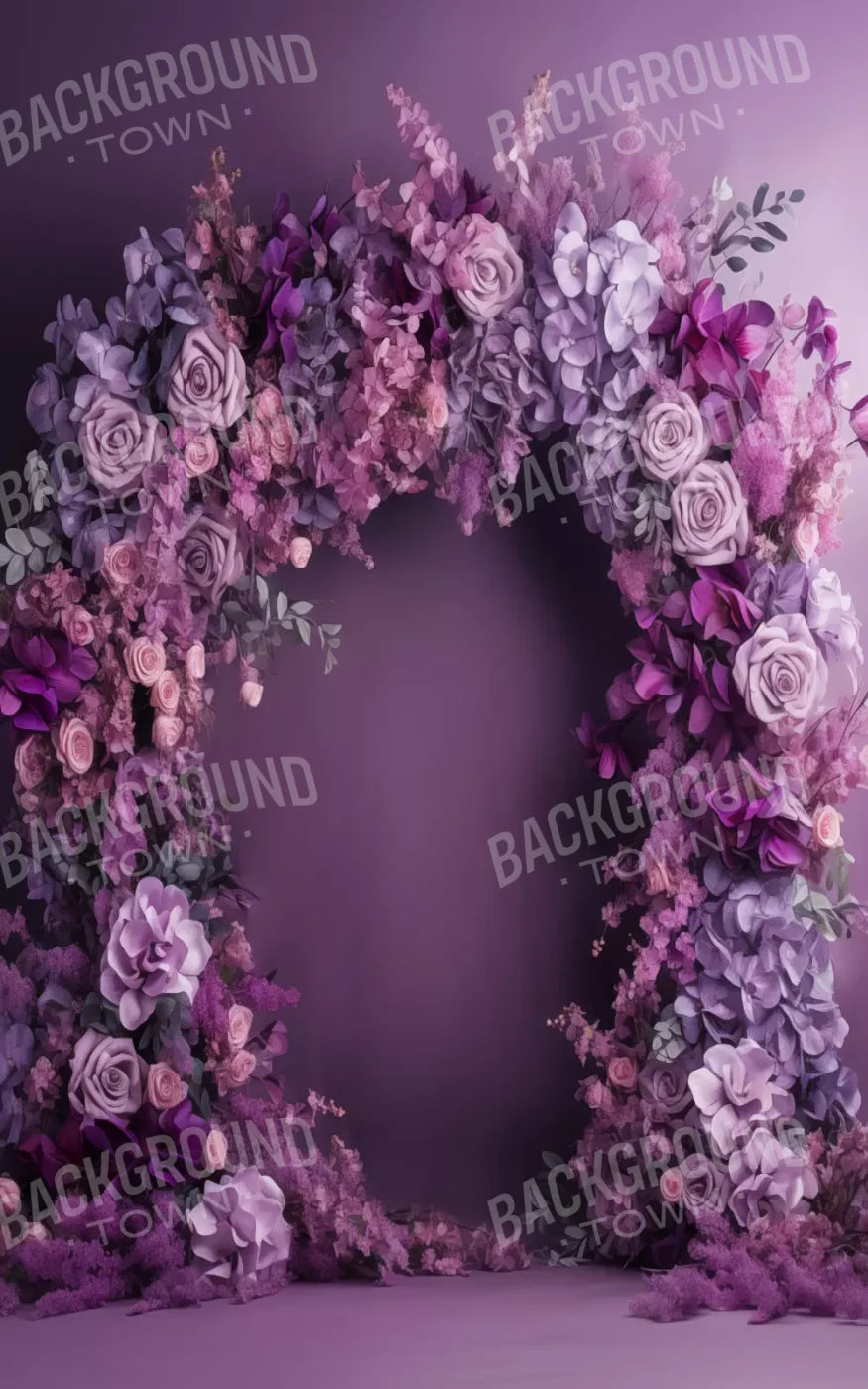 Purple Studio Floral Arch 10’X16’ Ultracloth (120 X 192 Inch) Backdrop