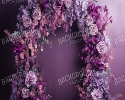 Purple Studio Floral Arch 10’X8’ Fleece (120 X 96 Inch) Backdrop