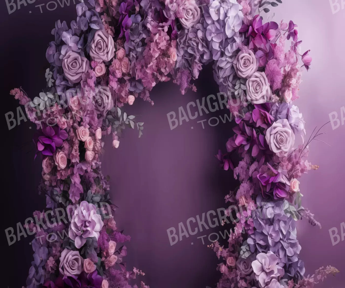 Purple Studio Floral Arch 12’X10’ Ultracloth (144 X 120 Inch) Backdrop