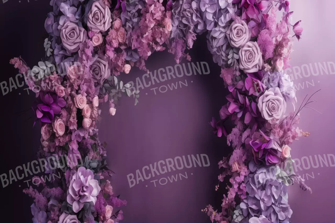 Purple Studio Floral Arch 12’X8’ Ultracloth (144 X 96 Inch) Backdrop