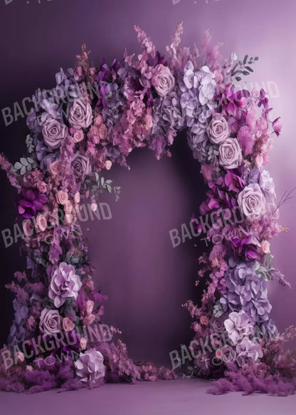 Purple Studio Floral Arch 5’X7’ Ultracloth (60 X 84 Inch) Backdrop