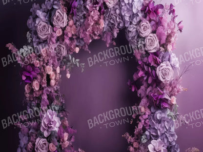 Purple Studio Floral Arch 6’8X5’ Fleece (80 X 60 Inch) Backdrop