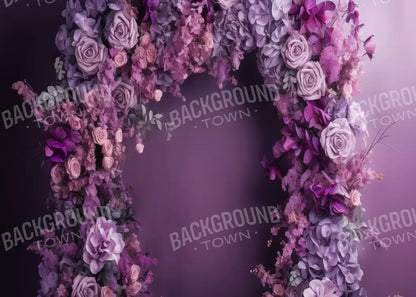 Purple Studio Floral Arch 7’X5’ Ultracloth (84 X 60 Inch) Backdrop