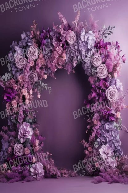 Purple Studio Floral Arch 8’X12’ Ultracloth (96 X 144 Inch) Backdrop