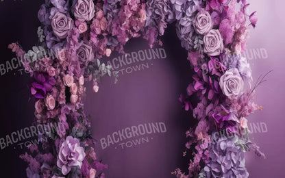 Purple Studio Floral Arch 8’X5’ Ultracloth (96 X 60 Inch) Backdrop