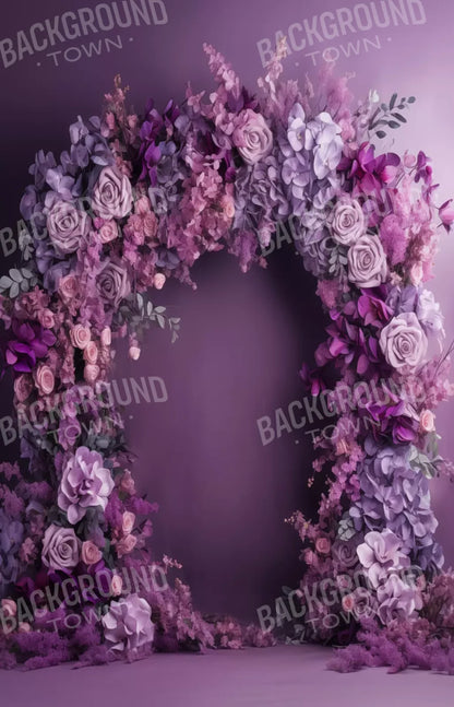 Purple Studio Floral Arch 9’X14’ Ultracloth (108 X 168 Inch) Backdrop