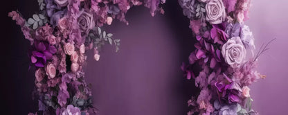 Purple Studio Floral Arch Backdrop