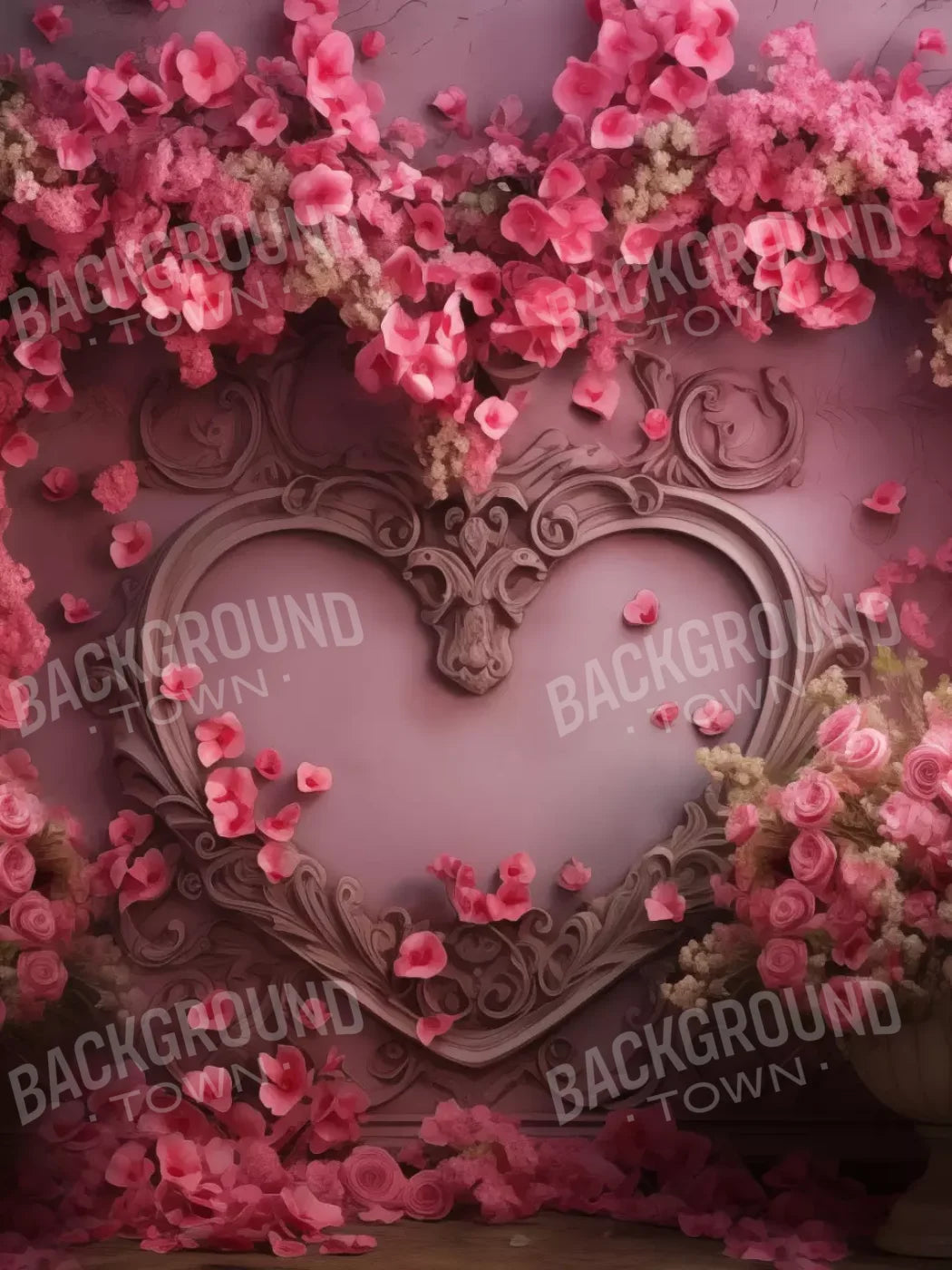 Queen Monty Roses Ii 5’X6’8 Fleece (60 X 80 Inch) Backdrop