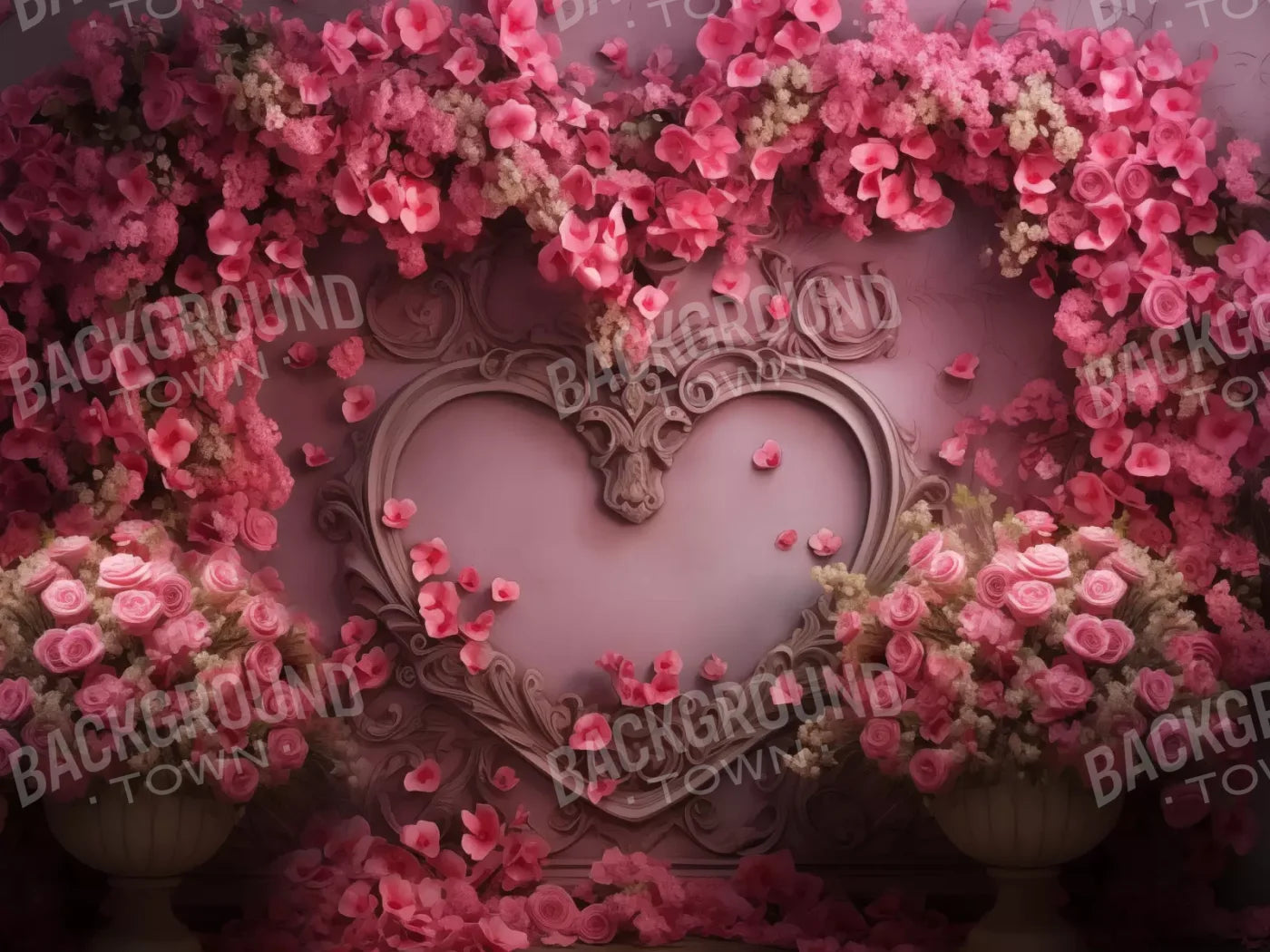 Queen Monty Roses Ii 6’8X5’ Fleece (80 X 60 Inch) Backdrop
