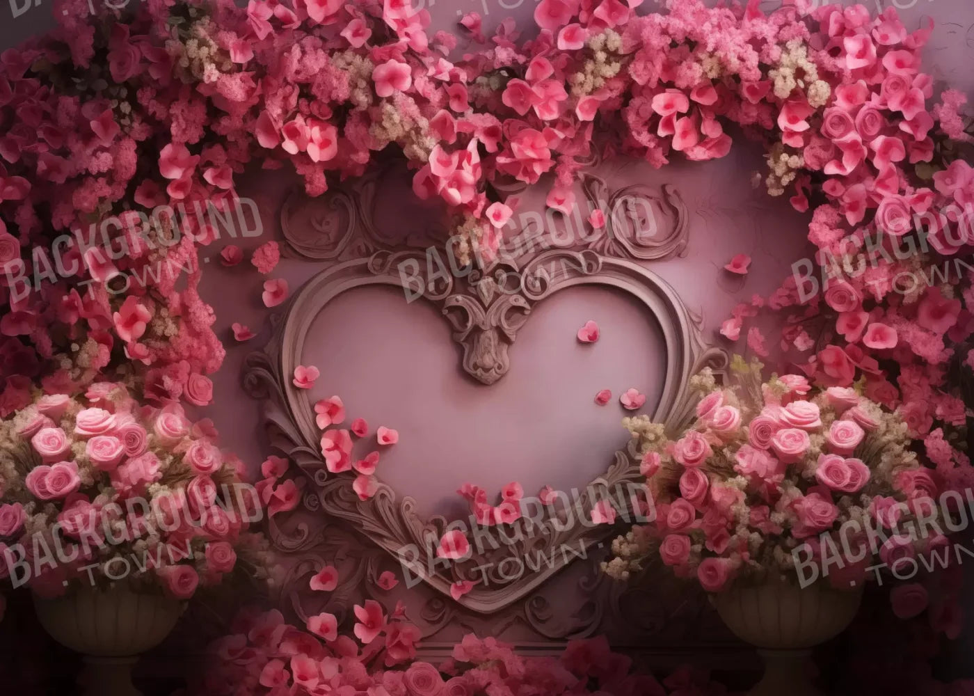 Queen Monty Roses Ii 7’X5’ Ultracloth (84 X 60 Inch) Backdrop