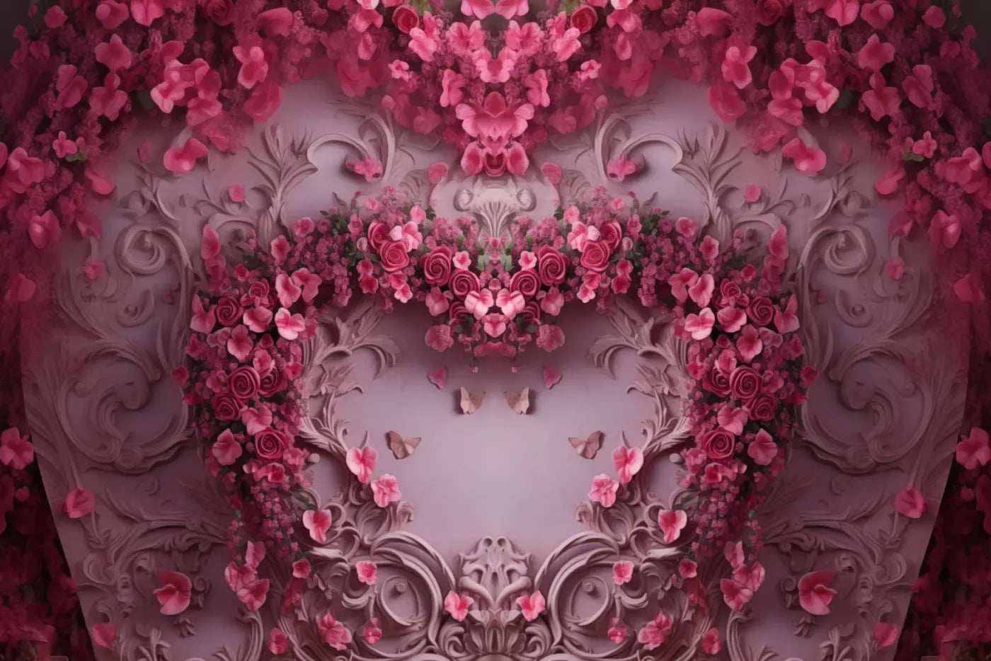 Queen Monty Roses V 12’X8’ Ultracloth (144 X 96 Inch) Backdrop