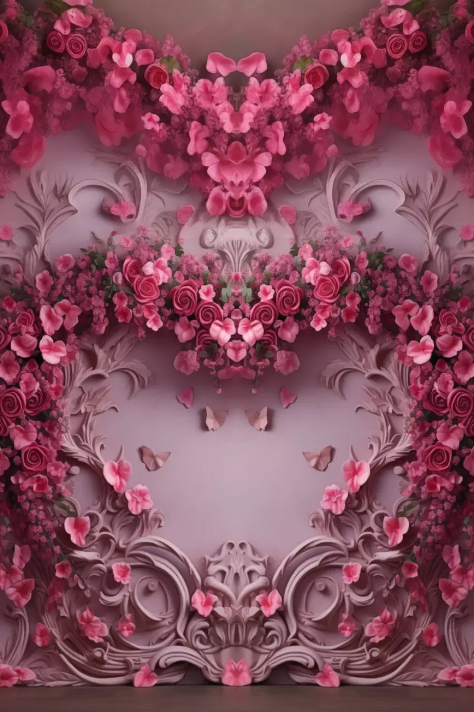 Queen Monty Roses V 8’X12’ Ultracloth (96 X 144 Inch) Backdrop