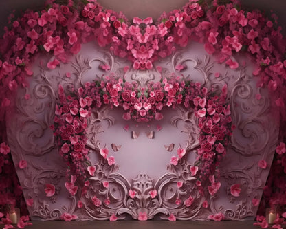 Queen Monty Roses V 10’X8’ Fleece (120 X 96 Inch) Backdrop