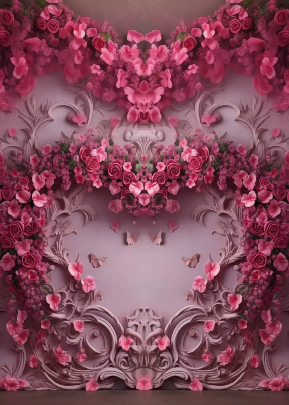 Queen Monty Roses V 5’X7’ Ultracloth (60 X 84 Inch) Backdrop
