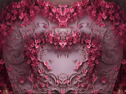 Queen Monty Roses V 6’8X5’ Fleece (80 X 60 Inch) Backdrop