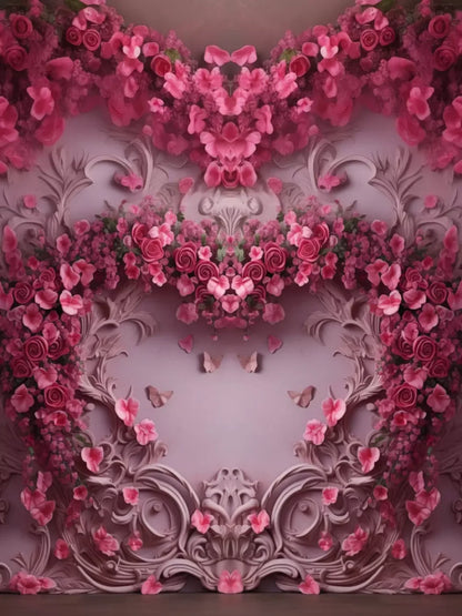 Queen Monty Roses V 6’X8’ Fleece (72 X 96 Inch) Backdrop