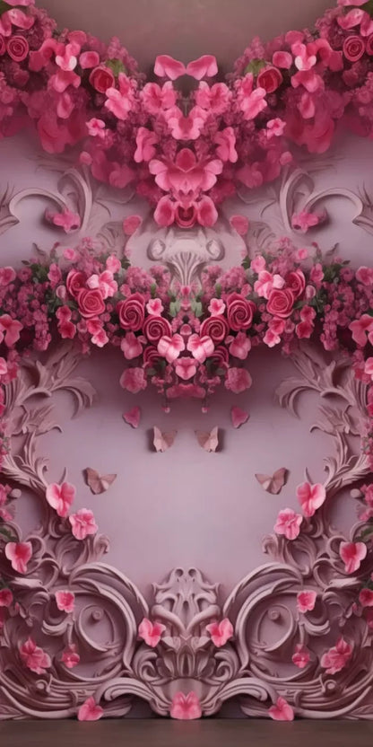 Queen Monty Roses V 8’X16’ Ultracloth (96 X 192 Inch) Backdrop