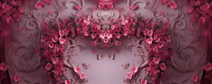 Queen Monty Roses V 20’X8’ Ultracloth (240 X 96 Inch) Backdrop