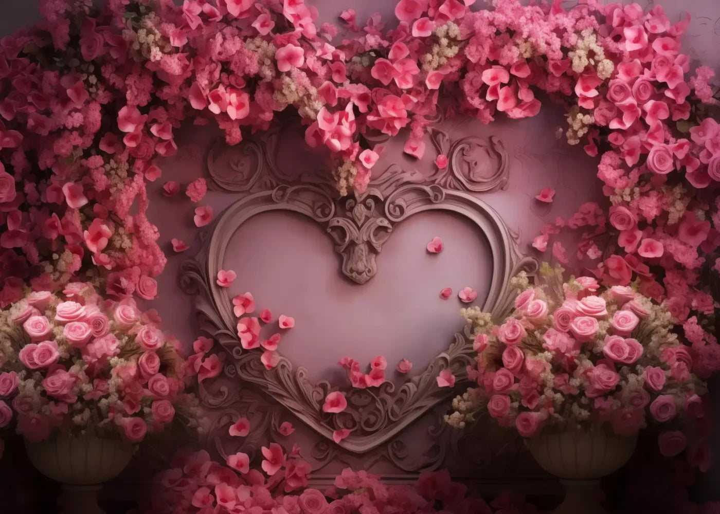 Queen Monty Roses Ii 7’X5’ Ultracloth (84 X 60 Inch) Backdrop