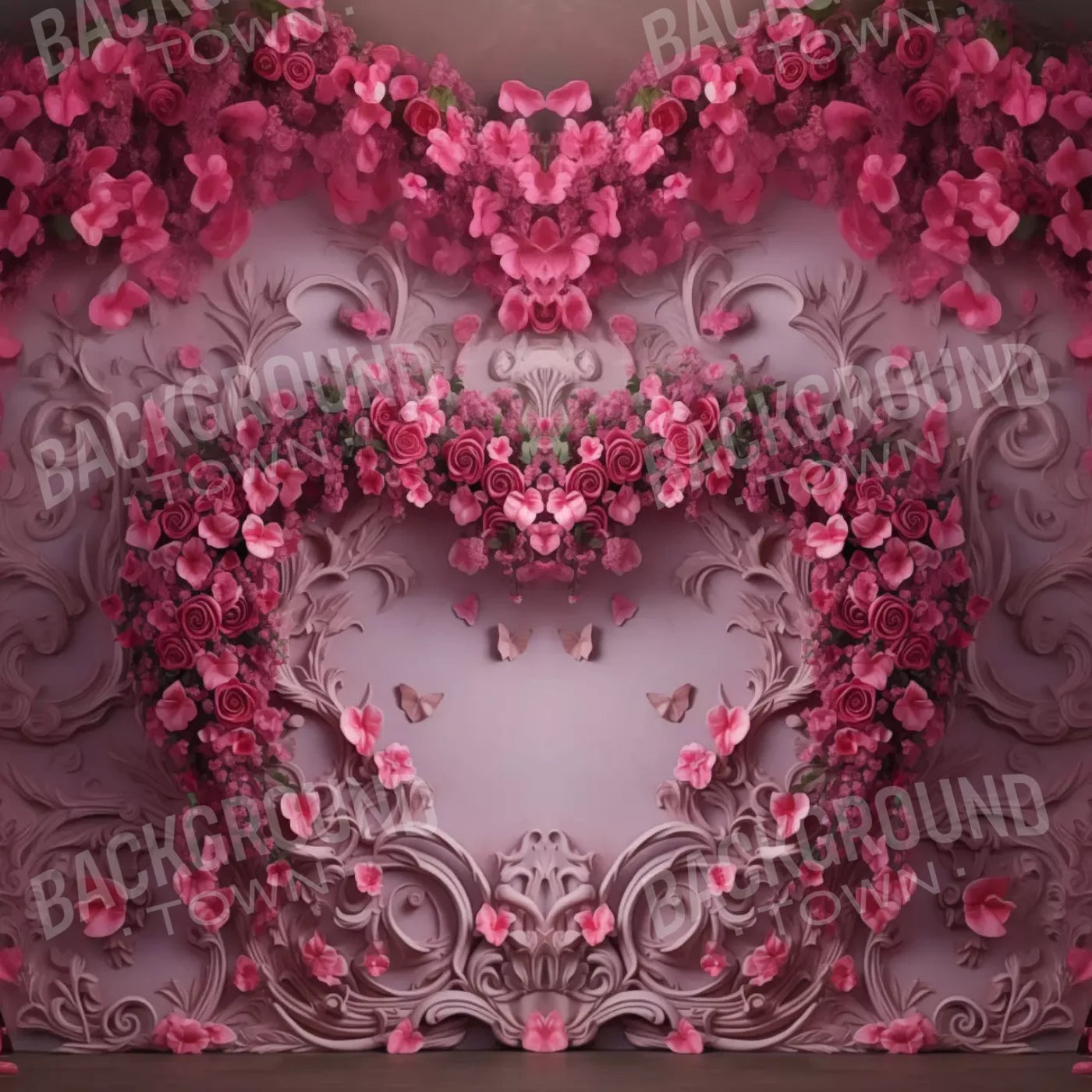 Queen Monty Roses V 10’X10’ Ultracloth (120 X Inch) Backdrop