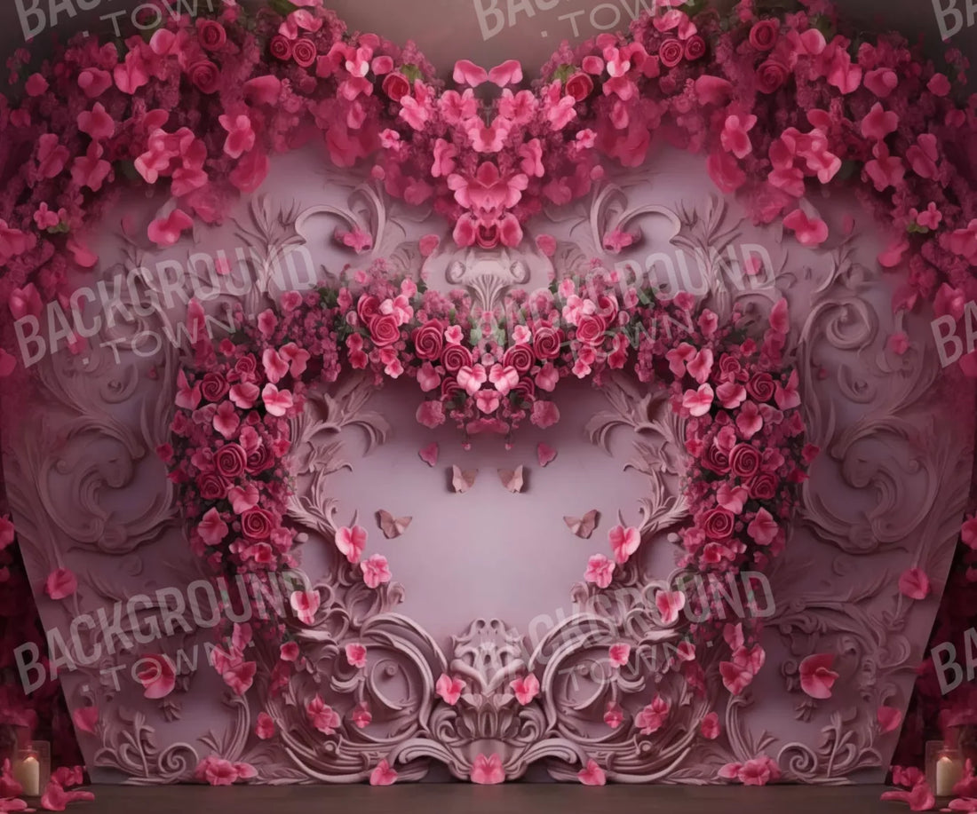 Queen Monty Roses V 5’X4’2 Fleece (60 X 50 Inch) Backdrop