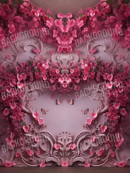 Queen Monty Roses V 6’X8’ Fleece (72 X 96 Inch) Backdrop