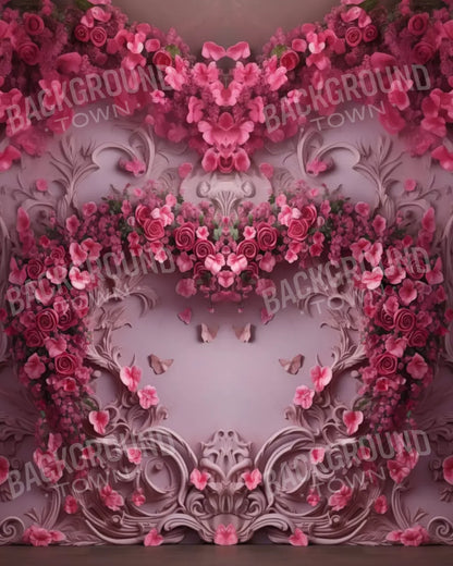 Queen Monty Roses V 8’X10’ Fleece (96 X 120 Inch) Backdrop